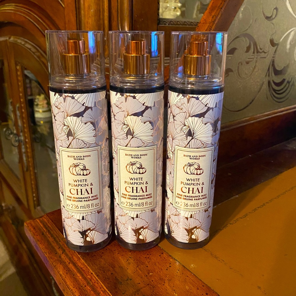 Bath & Body Works White Pumpkin & Chai Fragrance Mist Set